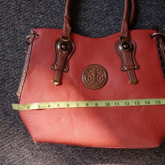 Tree of Life Orange/Brown Handbag - Picture 4 of 8